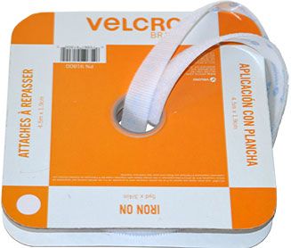 Velcro® Brand IRON ON Fasteners for Fabrics - 3/4  X 15' White